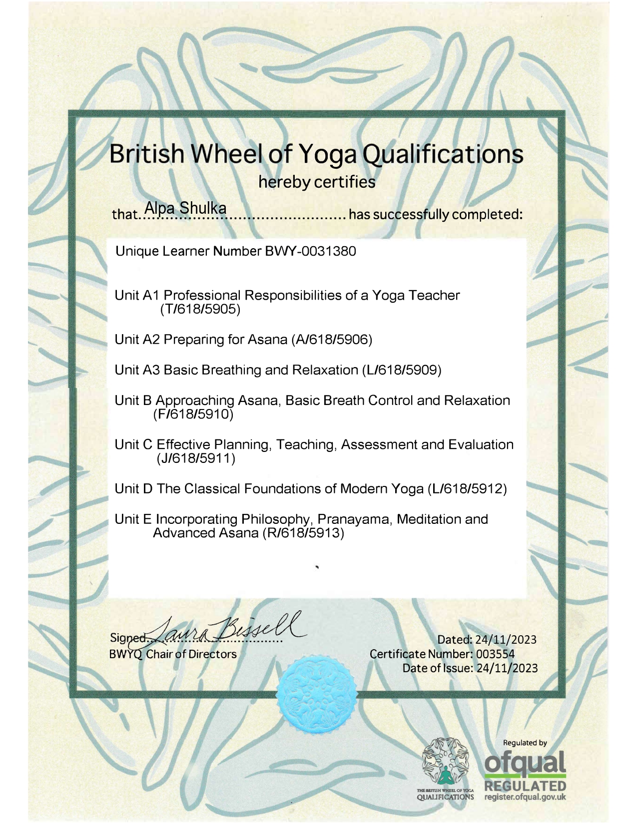 Diploma In Teaching Yoga